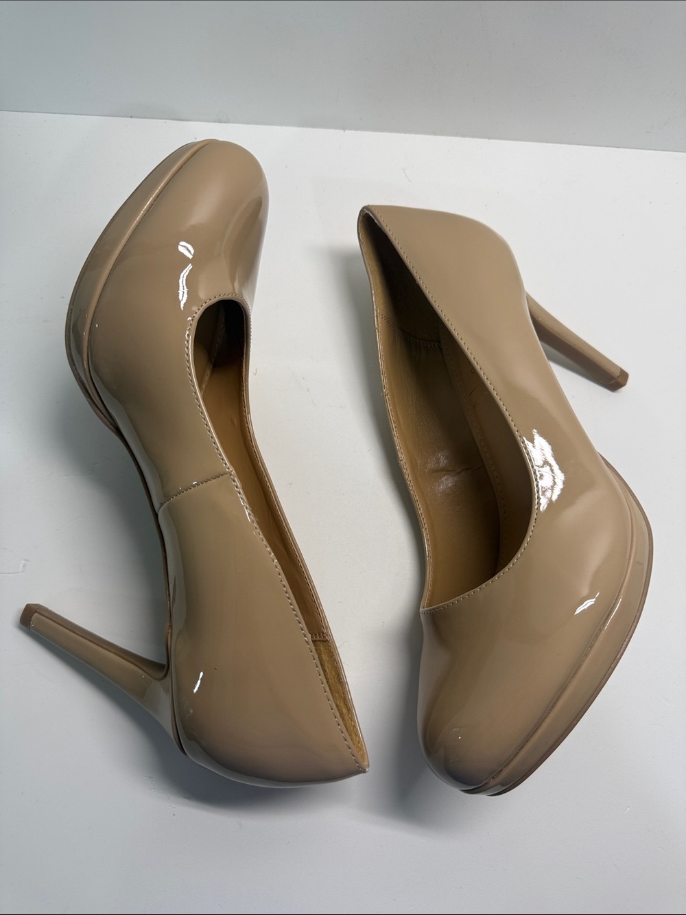 LC LAUREN CONRAD Nude Patent Stiletto Pumps Zise 10 - Picture 4 of 10